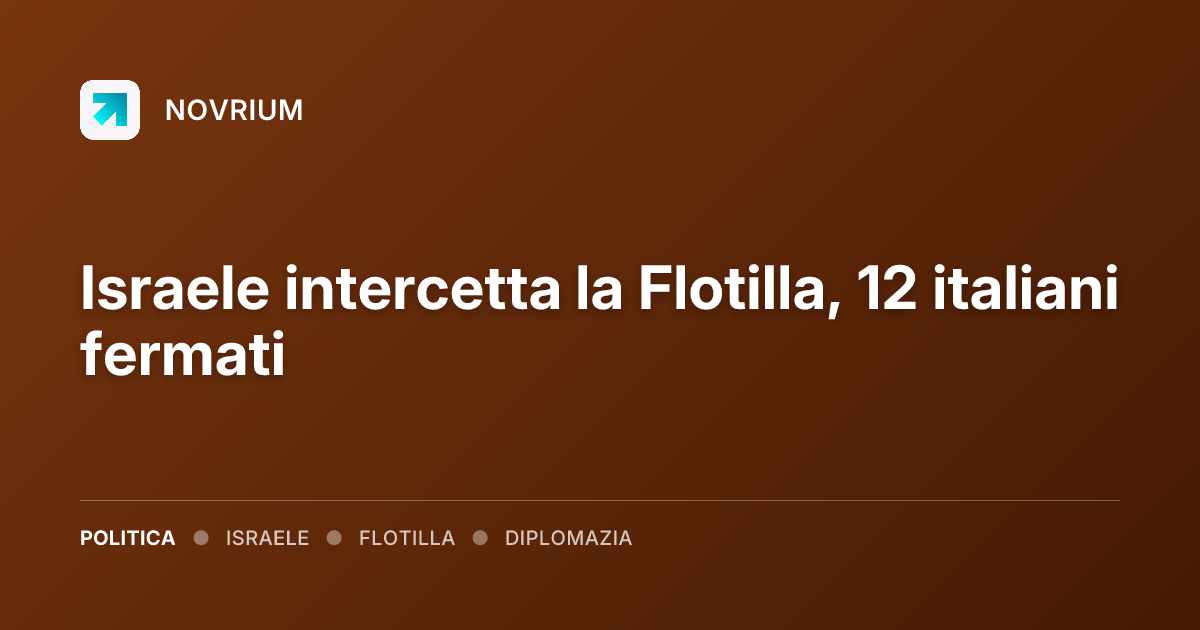 Israele intercetta la Flotilla, 12 italiani fermati