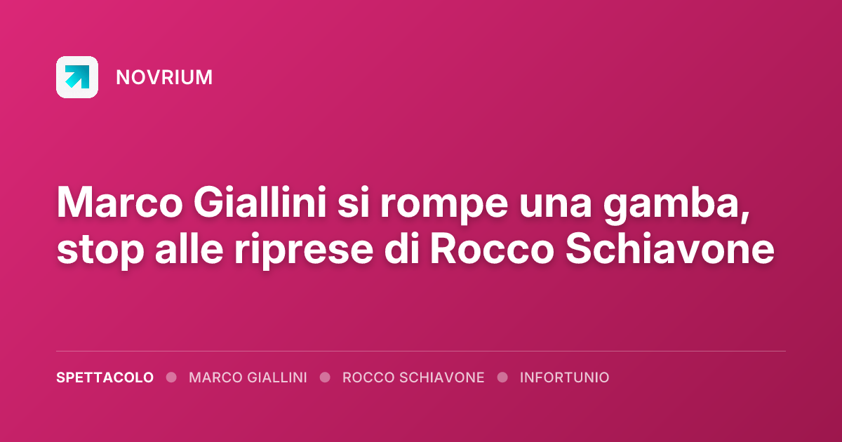 Marco Giallini si rompe una gamba, stop alle riprese di Rocco Schiavone