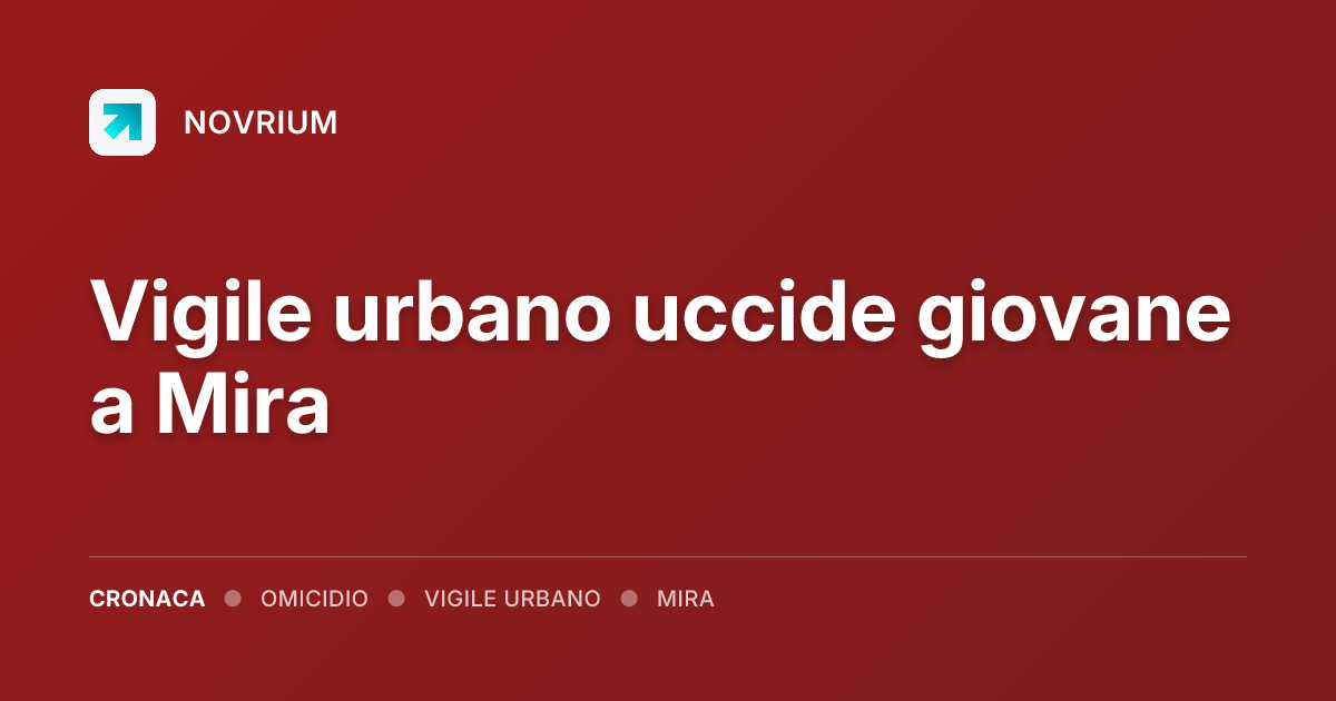 Vigile urbano uccide giovane a Mira