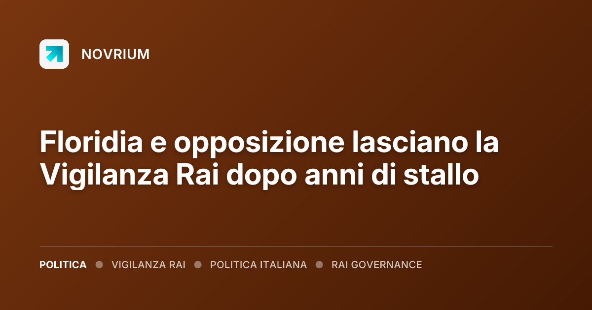 Floridia e opposizione lasciano la Vigilanza Rai dopo anni di stallo