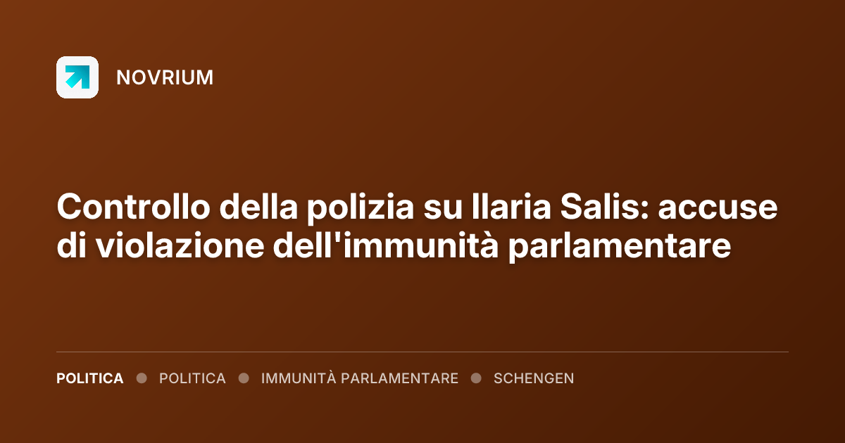 Controllo della polizia su Ilaria Salis: accuse di violazione dell'immunità parlamentare