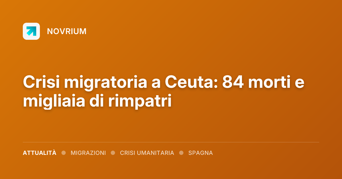 Crisi migratoria a Ceuta: 84 morti e migliaia di rimpatri