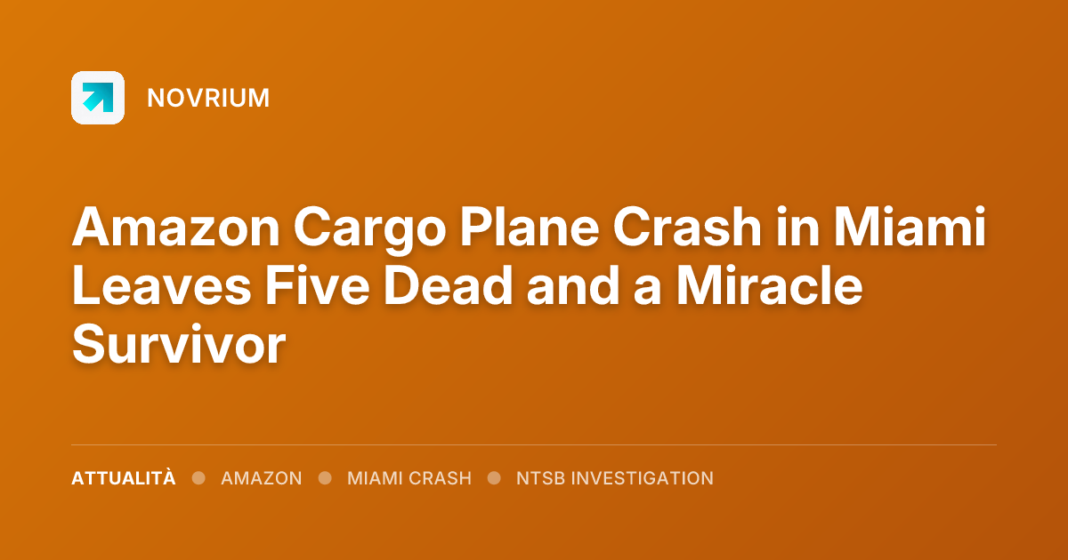Amazon Cargo Plane Crash in Miami Leaves Five Dead and a Miracle Survivor