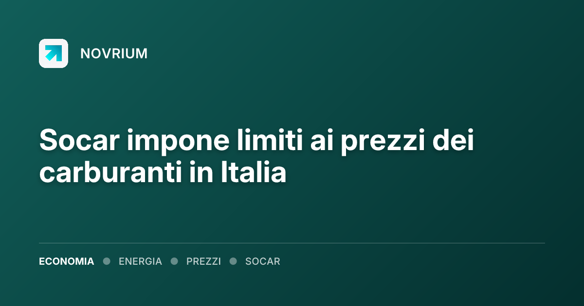 Socar impone limiti ai prezzi dei carburanti in Italia