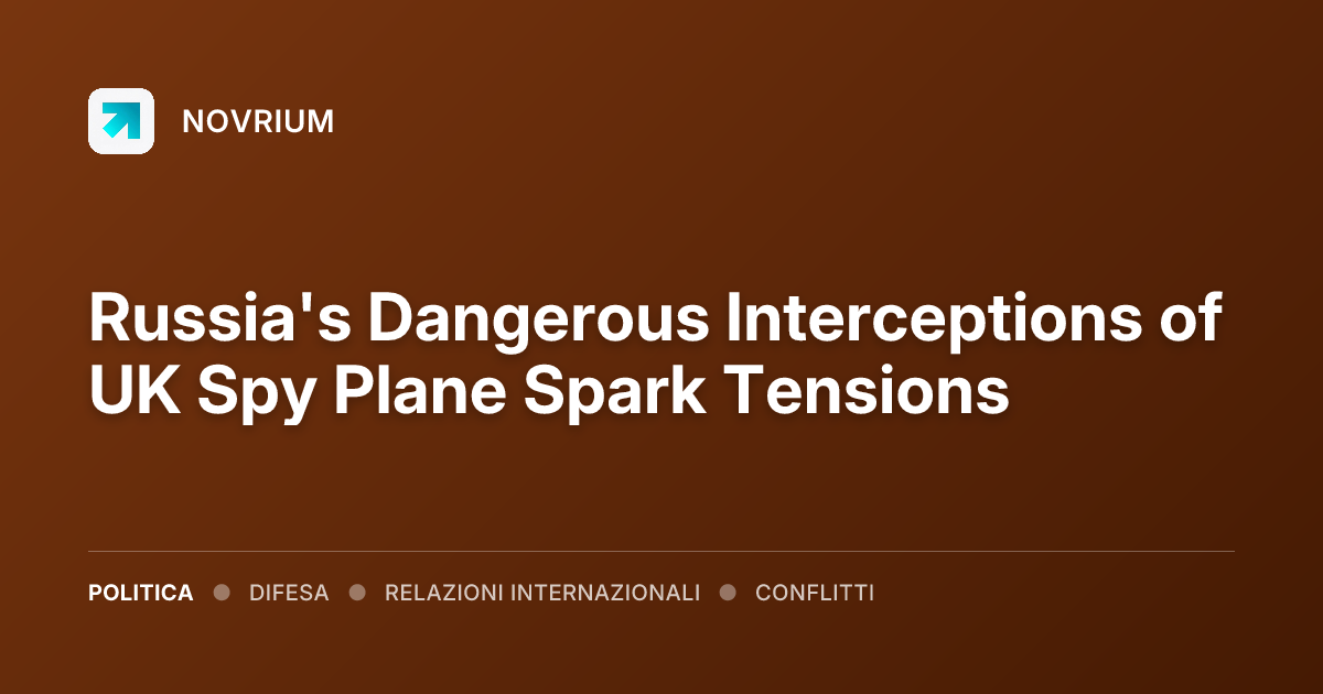 Russia's Dangerous Interceptions of UK Spy Plane Spark Tensions