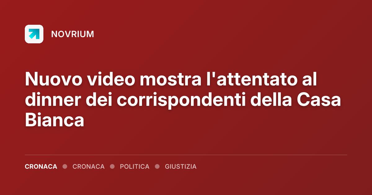 Nuovo video mostra l'attentato al dinner dei corrispondenti della Casa Bianca