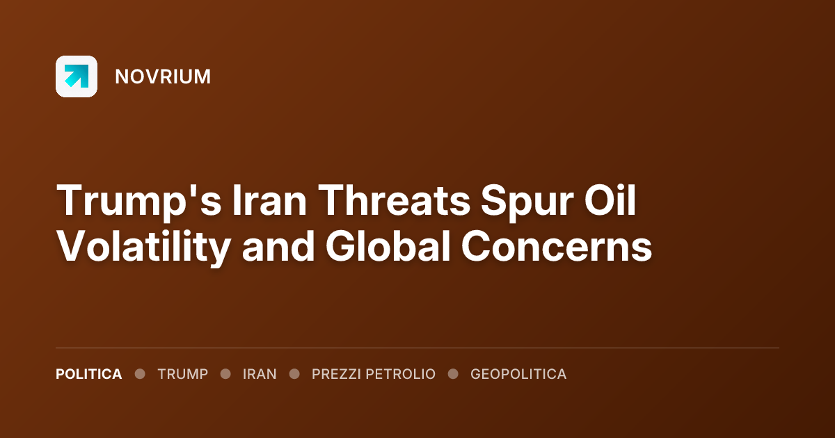 Trump's Iran Threats Spur Oil Volatility and Global Concerns