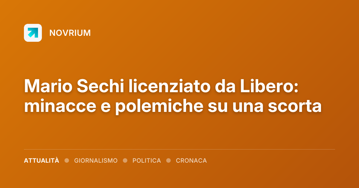 Mario Sechi licenziato da Libero: minacce e polemiche su una scorta
