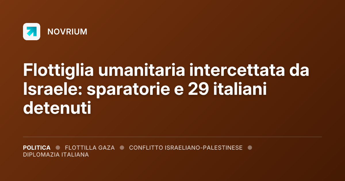 Flottiglia umanitaria intercettata da Israele: sparatorie e 29 italiani detenuti