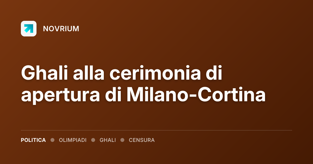 Ghali alla cerimonia di apertura di Milano-Cortina