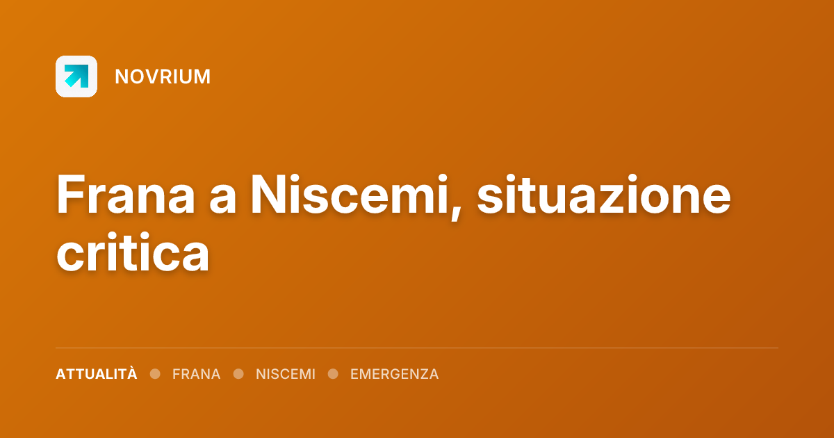 Frana a Niscemi, situazione critica