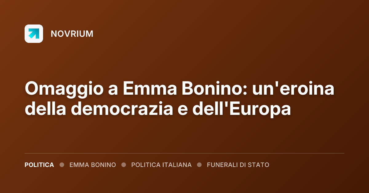 Omaggio a Emma Bonino: un'eroina della democrazia e dell'Europa