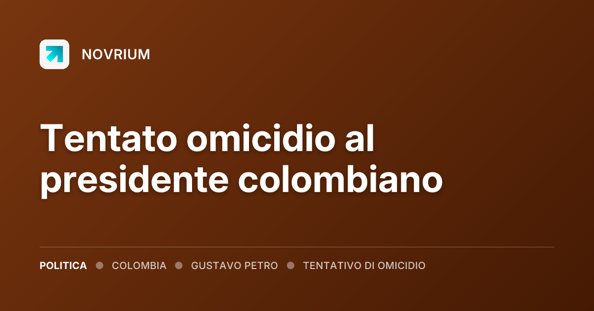 Tentato omicidio al presidente colombiano