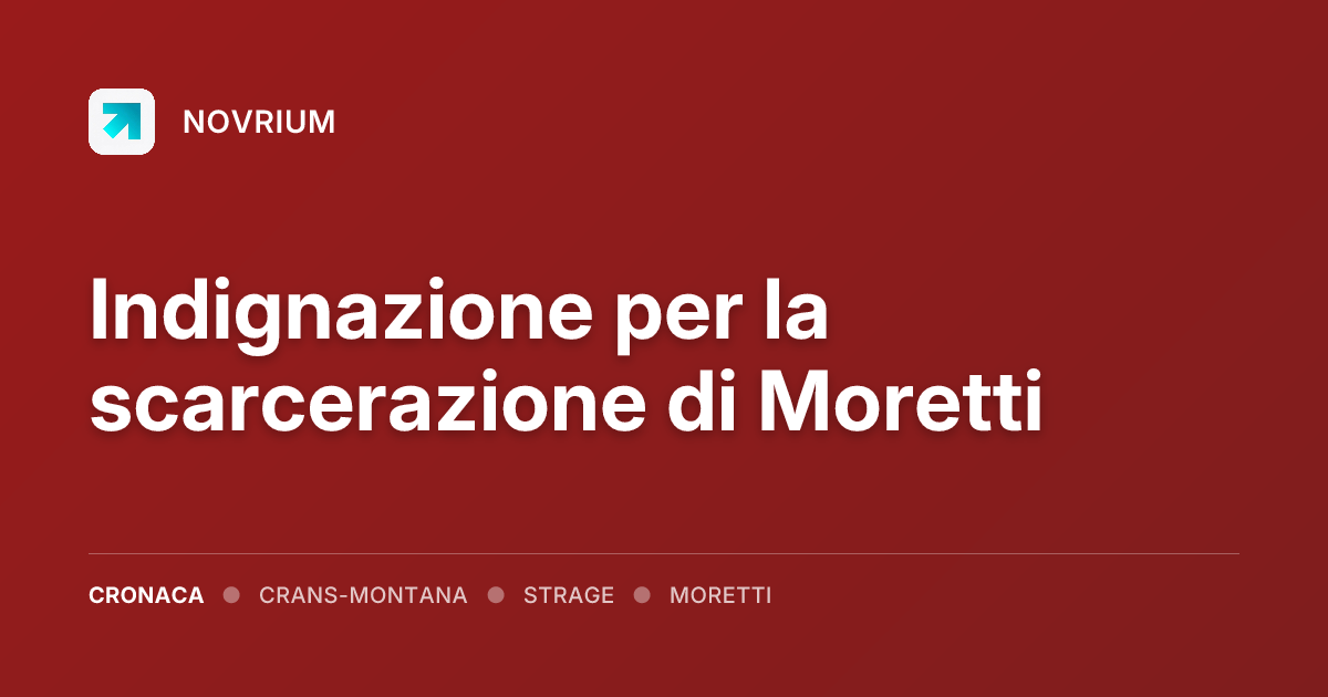 Indignazione per la scarcerazione di Moretti